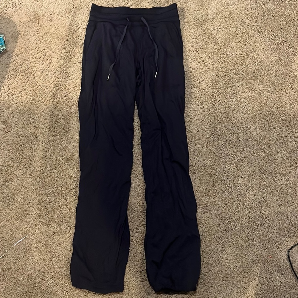 Size 4 lululemon studio joggers, navy